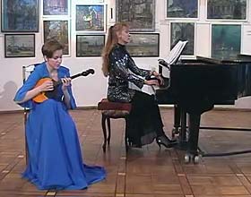 Vera Makhan (domra) and Elena Karetnikova (pianoforte) on Vera's benefis.