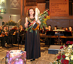 Vera Makhan on the concert to 60th anniversary of orchestra VGTRK. Tchaikovsky Concert Hall.