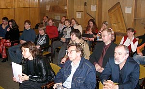 В малом зале Дома Композиторов в Москве. Участники и судьи 7-го конкурса звукорежиссеров имени Бабушкина