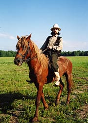 Андрей Байкалец на лошади