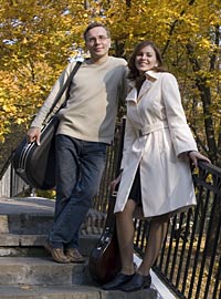 Вера Махан (Трусова) и Дмитрий Татаркин в парке 